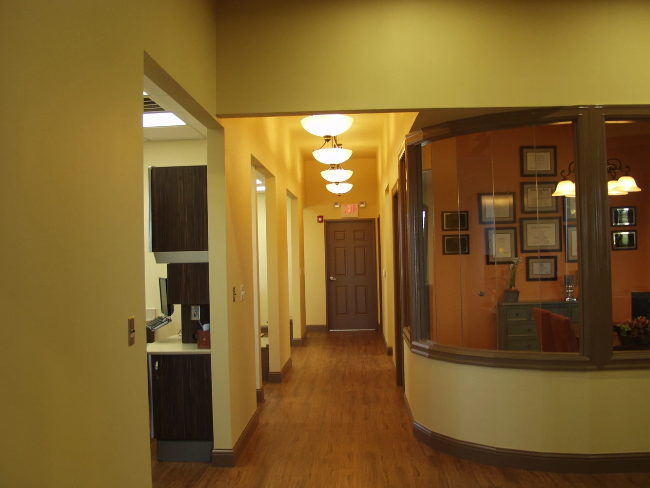 Hallway leading to the treatment rooms